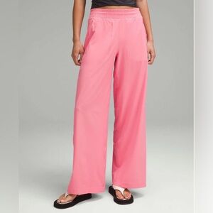 Lululemon Swift Mid-Rise Wide-Leg Pants, Sakura Pink, Size 12